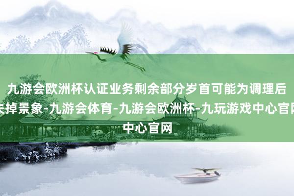 九游会欧洲杯认证业务剩余部分岁首可能为调理后失掉景象-九游会体育-九游会欧洲杯-九玩游戏中心官网